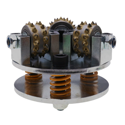 Bush Hammer Disc for Coating Removal Stone Texturing, 3 Pieces 30 Tips Roller (5/8"-11 Threaded)