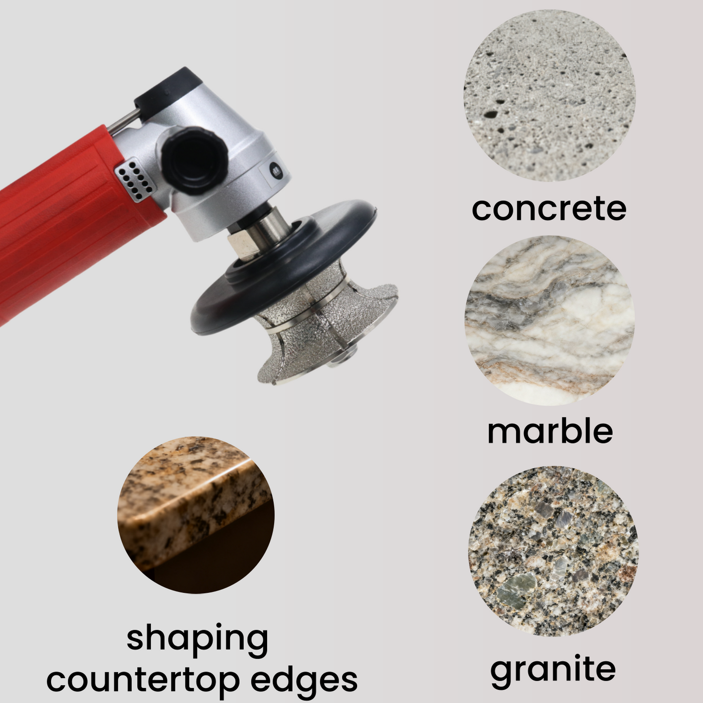 StoneDT Full Bullnose Diamond Profile Wheel, Hand Profiler Router Bit Wheel for Granite Marble Concrete, 40/50 Grit, Shape V, 5/8鋳-11 Thread