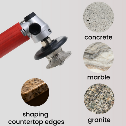 StoneDT Full Bullnose Diamond Profile Wheel, Hand Profiler Router Bit Wheel for Granite Marble Concrete, 40/50 Grit, Shape V, 5/8鋳-11 Thread