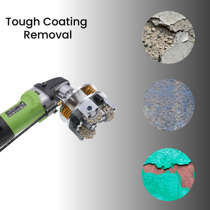 Bush Hammer Disc for Coating Removal Stone Texturing, 3 Pieces 30 Tips Roller (5/8"-11 Threaded)